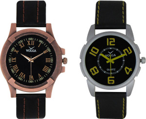 Volga Branded Leather Quality Designer Dial Diwali Special Combo458 Designer Sport Looks WaterProof Mens Watch Analog Watch - For Men