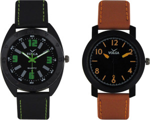 Volga Branded Leather Quality Designer Dial Diwali Special Combo342 Designer Sport Looks WaterProof Mens Watch Analog Watch - For Men