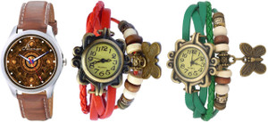 Jack Klein GRP_1238_VNT_RD_GRN Analog Watch - For Men & Women