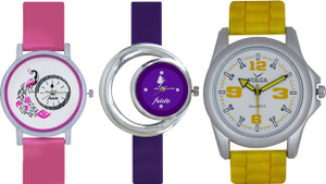 Frida Designer VOLGA Beautiful New Branded Type Watches Men and Women Combo559 VOLGA Band Analog Watch - For Couple
