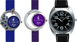 Frida Designer VOLGA Beautiful New Branded Type Watches Men and Women Combo469 VOLGA Band Analog Watch - For Couple