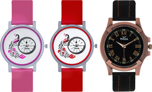 Frida Designer VOLGA Beautiful New Branded Type Watches Men and Women Combo609 VOLGA Band Analog Watch - For Couple