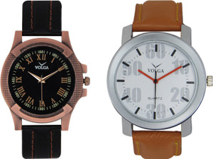 Volga Branded Leather Quality Designer Dial Diwali Special Combo460 Designer Sport Looks WaterProof Mens Watch Analog Watch - For Men