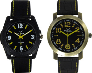 Volga Branded Leather Quality Designer Dial Diwali Special Combo331 Designer Sport Looks WaterProof Mens Watch Analog Watch - For Men