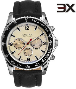 Exotica Fashions EFG-110-White-Black New Series Analog Watch - For Men