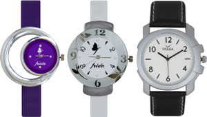 Frida Designer VOLGA New Branded Type Watches Men and Women Combo709 VOLGA Frida Couple Analog Watch - For Couple