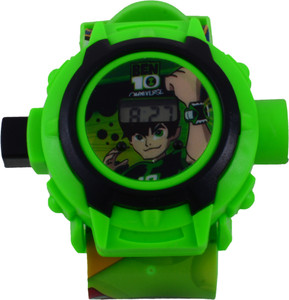Kixter Ben10 Projector with 24 Cartoon Character Images Digital Watch - For Boys & Girls