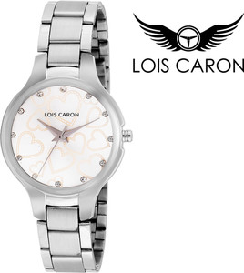 Lois Caron LCS-4516 WHITE HEART DIAL Analog Watch - For Women
