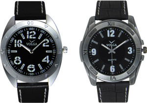 Volga Branded Leather Quality Designer Dial Diwali Special Combo591 Designer Sport Looks WaterProof Mens Watch Analog Watch - For Men