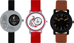 Frida Designer VOLGA Beautiful New Branded Type Watches Men and Women Combo344 VOLGA Band Analog Watch - For Couple