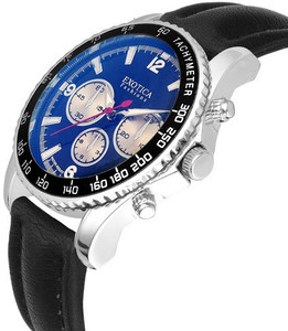 Exotica Fashions EFG-110-Black-Blue-NS New Series Analog Watch - For Men