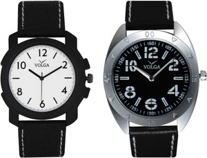 Volga Branded Leather Quality Designer Dial Diwali Special Combo219 Designer Sport Looks WaterProof Mens Watch Analog Watch - For Men