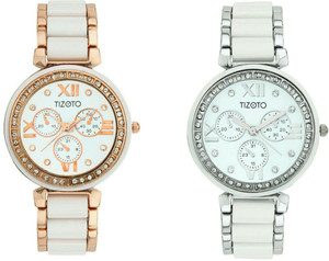 Tizoto 702 Tizoto Combo White Metal analog watch Analog Watch - For Women