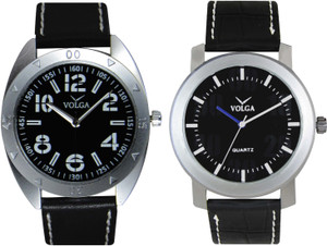 Volga Branded Leather Quality Designer Dial Diwali Special Combo596 Designer Sport Looks WaterProof Mens Watch Analog Watch - For Men