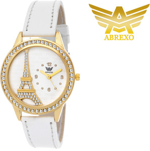 Abrexo Abx-40007-GOLDWHT Analog Watch - For Women