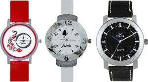 Volga Designer FVOLGA Beautiful New Branded Type Watches Men and Women Combo191 VOLGA Band Analog Watch  - For Couple