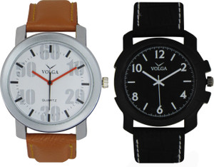 Volga Branded Leather Quality Designer Dial Diwali Special Combo244 Designer Sport Looks WaterProof Mens Watch Analog Watch - For Men