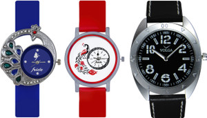 Frida Designer VOLGA Beautiful New Branded Type Watches Men and Women Combo506 VOLGA Band Analog Watch - For Couple