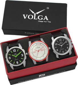 Volga VLW05-26-42-35 Mens Leather Belt Combo With Designer Stylish Branded box Analog Watch - For Men