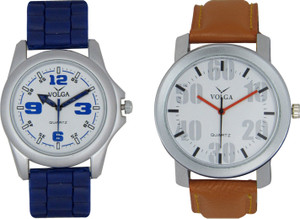 Volga Branded Leather Quality Designer Dial Diwali Special Combo55 Designer Sport Looks WaterProof Mens Watch Analog Watch - For Men