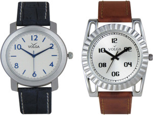 Volga Branded Leather Quality Designer Dial Diwali Special Combo163 Designer Sport Looks WaterProof Mens Watch Analog Watch - For Men