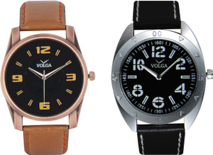 Volga Branded Leather Quality Designer Dial Diwali Special Combo444 Designer Sport Looks WaterProof Mens Watch Analog Watch - For Men