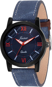 Jainx JM226 Blue Denim Multi Color Dial Analog Watch - For Men