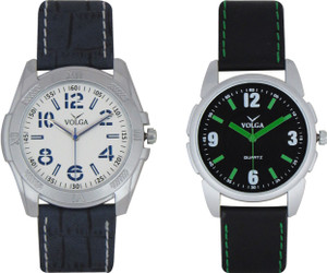 Volga Branded Leather Quality Designer Dial Diwali Special Combo478 Designer Sport Looks WaterProof Mens Watch Analog Watch - For Men