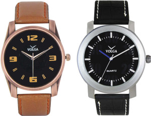 Volga Branded Leather Quality Designer Dial Diwali Special Combo452 Designer Sport Looks WaterProof Mens Watch Analog Watch - For Men