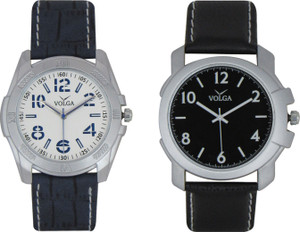 Volga Branded Leather Quality Designer Dial Diwali Special Combo487 Designer Sport Looks WaterProof Mens Watch Analog Watch - For Men
