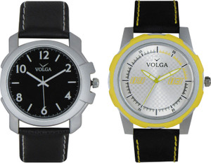 Volga Branded Leather Quality Designer Dial Diwali Special Combo638 Designer Sport Looks WaterProof Mens Watch Analog Watch - For Men