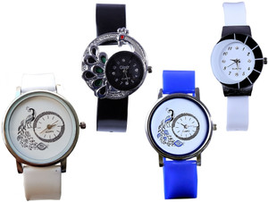 Spinoza Diamond studded letest collaction with beautiful attractive peacock S09P57 Analog Watch - For Women