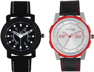 Volga Branded Leather Quality Designer Dial Diwali Special Combo287 Designer Sport Looks WaterProof Mens Watch Analog Watch - For Men