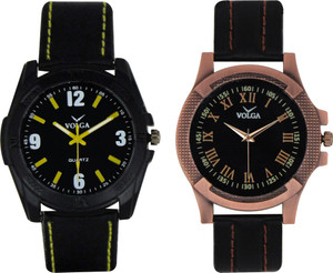 Volga Branded Leather Quality Designer Dial Diwali Special Combo321 Designer Sport Looks WaterProof Mens Watch Analog Watch - For Men