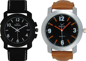 Volga Branded Leather Quality Designer Dial Diwali Special Combo245 Designer Sport Looks WaterProof Mens Watch Analog Watch - For Men