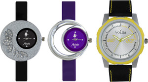 Volga Designer FVOLGA Beautiful New Branded Type Watches Men and Women Combo99 VOLGA Band Analog Watch - For Couple