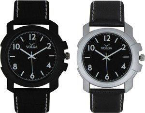 Volga Branded Leather Quality Designer Dial Diwali Special Combo252 Designer Sport Looks WaterProof Mens Watch Analog Watch - For Men