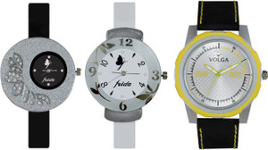 Volga Designer FVOLGA Beautiful New Branded Type Watches Men and Women Combo115 VOLGA Band Analog Watch - For Couple