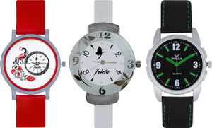 Frida Designer VOLGA Beautiful New Branded Type Watches Men and Women Combo760 VOLGA Band Analog Watch - For Couple