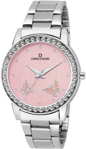 Decode Ladies Crystal Studded 21-030 pink Analog Watch - For Women