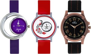 Frida Designer VOLGA Beautiful New Branded Type Watches Men and Women Combo683 VOLGA Band Analog Watch  - For Couple
