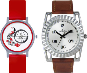Volga Designer FVOLGA Beautiful New Branded Type Watches Men and Women Combo60 VOLGA Band Analog Watch - For Couple