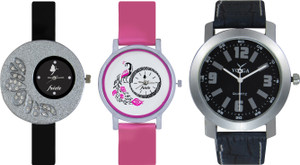 Frida Designer VOLGA Beautiful New Branded Type Watches Men and Women Combo283 VOLGA Band Analog Watch - For Couple