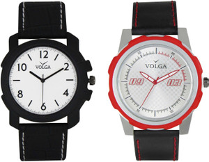 Volga Branded Leather Quality Designer Dial Diwali Special Combo230 Designer Sport Looks WaterProof Mens Watch Analog Watch - For Men