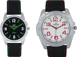 Volga Branded Leather Quality Designer Dial Diwali Special Combo516 Designer Sport Looks WaterProof Mens Watch Analog Watch - For Men