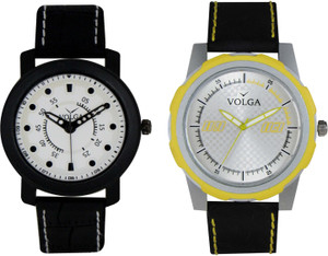 Volga Branded Leather Quality Designer Dial Diwali Special Combo315 Designer Sport Looks WaterProof Mens Watch Analog Watch - For Men