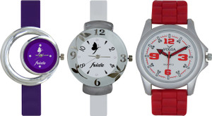 Frida Designer VOLGA Beautiful New Branded Type Watches Men and Women Combo706 VOLGA Band Analog Watch - For Couple
