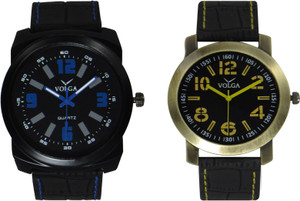 Volga Branded Leather Quality Designer Dial Diwali Special Combo601 Designer Sport Looks WaterProof Mens Watch Analog Watch - For Men