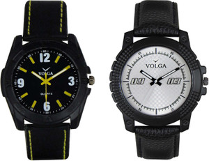 Volga Branded Leather Quality Designer Dial Diwali Special Combo336 Designer Sport Looks WaterProof Mens Watch Analog Watch - For Men