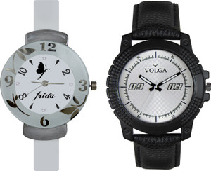 Volga Designer FVOLGA Beautiful New Branded Type Watches Men and Women Combo70 VOLGA Band Analog Watch - For Couple